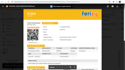 Cara Pesan Tiket Kapal Ferry Lewat Aplikasi