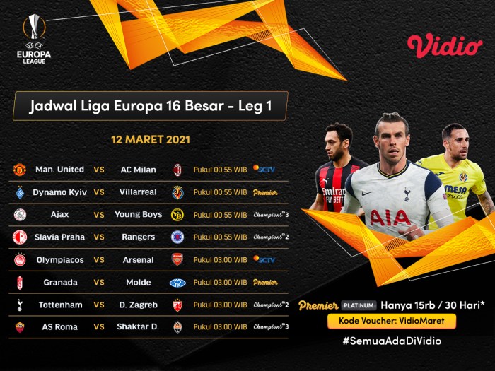 Jadwal Babak 16 Besar Liga Europa