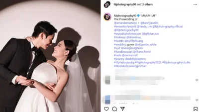 Gaya Elegan di Foto Prewedding Amanda dan Kenny Austin