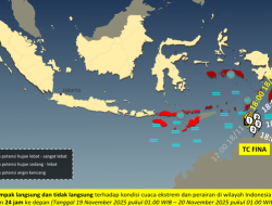 Cuaca Ekstrem di Wilayah Timur Indonesia Akibat Terbentuknya Siklon Tropis Fina