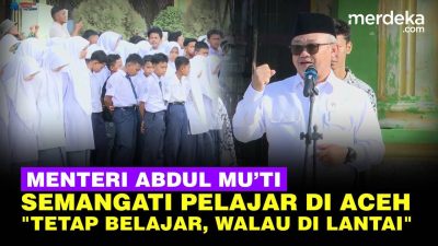 Menteri Pendidikan Bertemu Pelajar Aceh Tamiang: Semangat Belajar Meski di Lantai