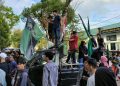 Demo HMI Sulsel di Makassar Tuntut Evaluasi Kinerja Pemerintahan