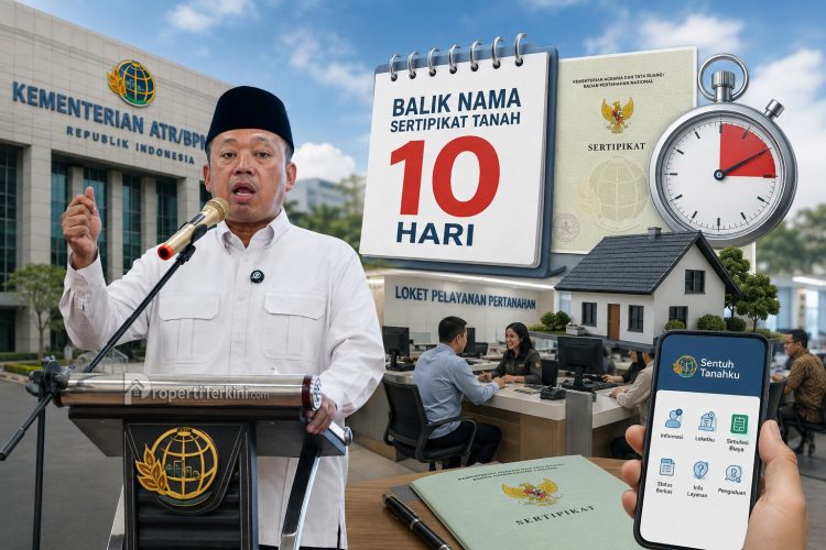 Urus Balik Nama Sertifikat Tanah 10 Hari, Petugas Molor Bisa Dipecat, Ini Alur dan Syaratnya