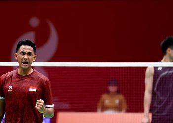 Pertandingan Final Tim Putra Indonesia Lawan China