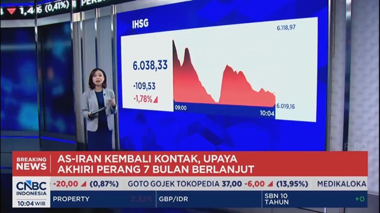 IHSG Turun 1,78% dan Menyentuh Level 6.000-an