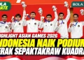 Pengalungan Medali Sepaktakraw Putra Indonesia di Asian Games 2026