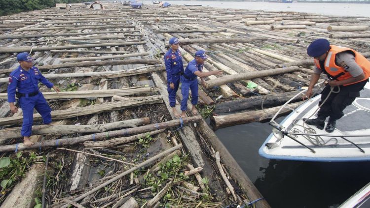 TNI AL Amankan 2 Kapal Angkut 8000 Kayu Ilegal di Pulau Buru