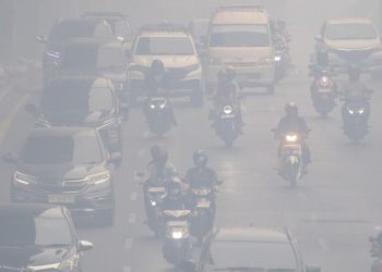 Palembang Dikepung Asap Karhutla, Warga Khawatir Terhadap Kecelakaan di Jalan