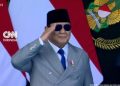 Prabowo Memimpin Upacara HUT ke-81 TNI